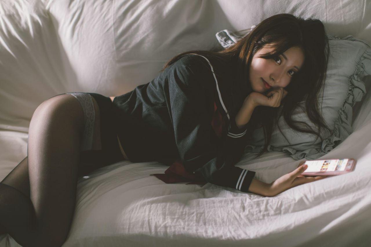 黑川 - 學生 黑色學校制服 52P