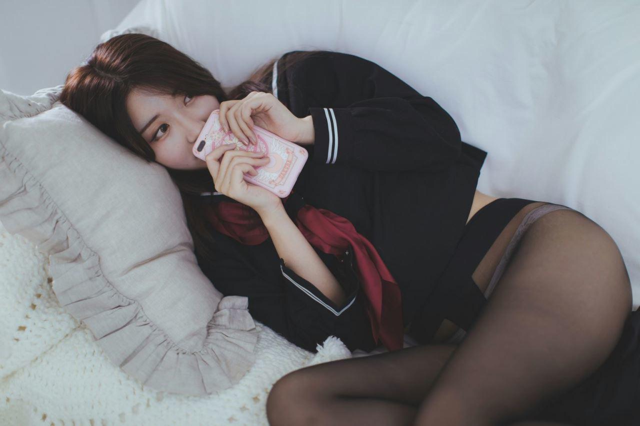 黑川 - 學生 黑色學校制服 52P