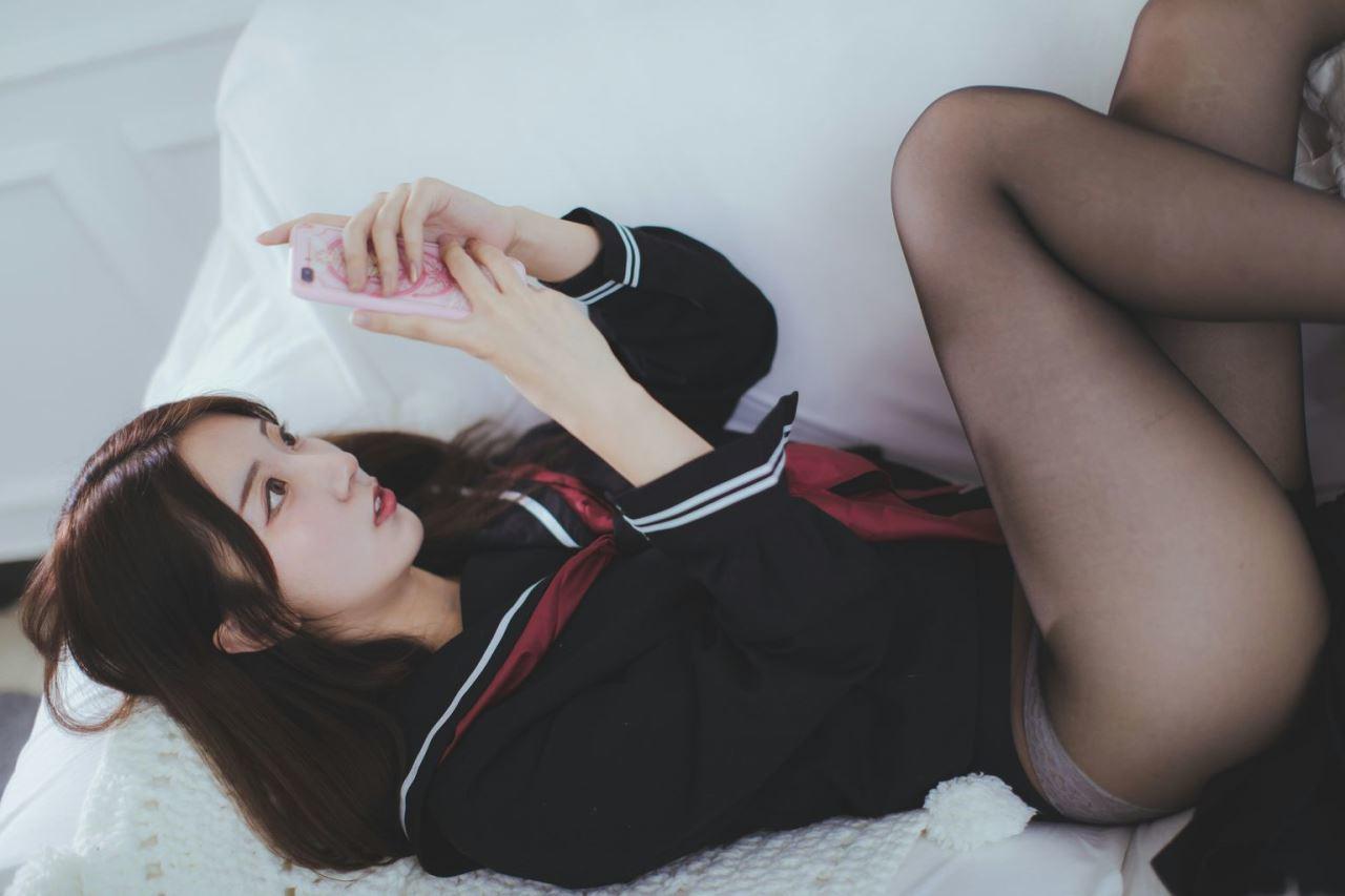 黑川 - 學生 黑色學校制服 52P