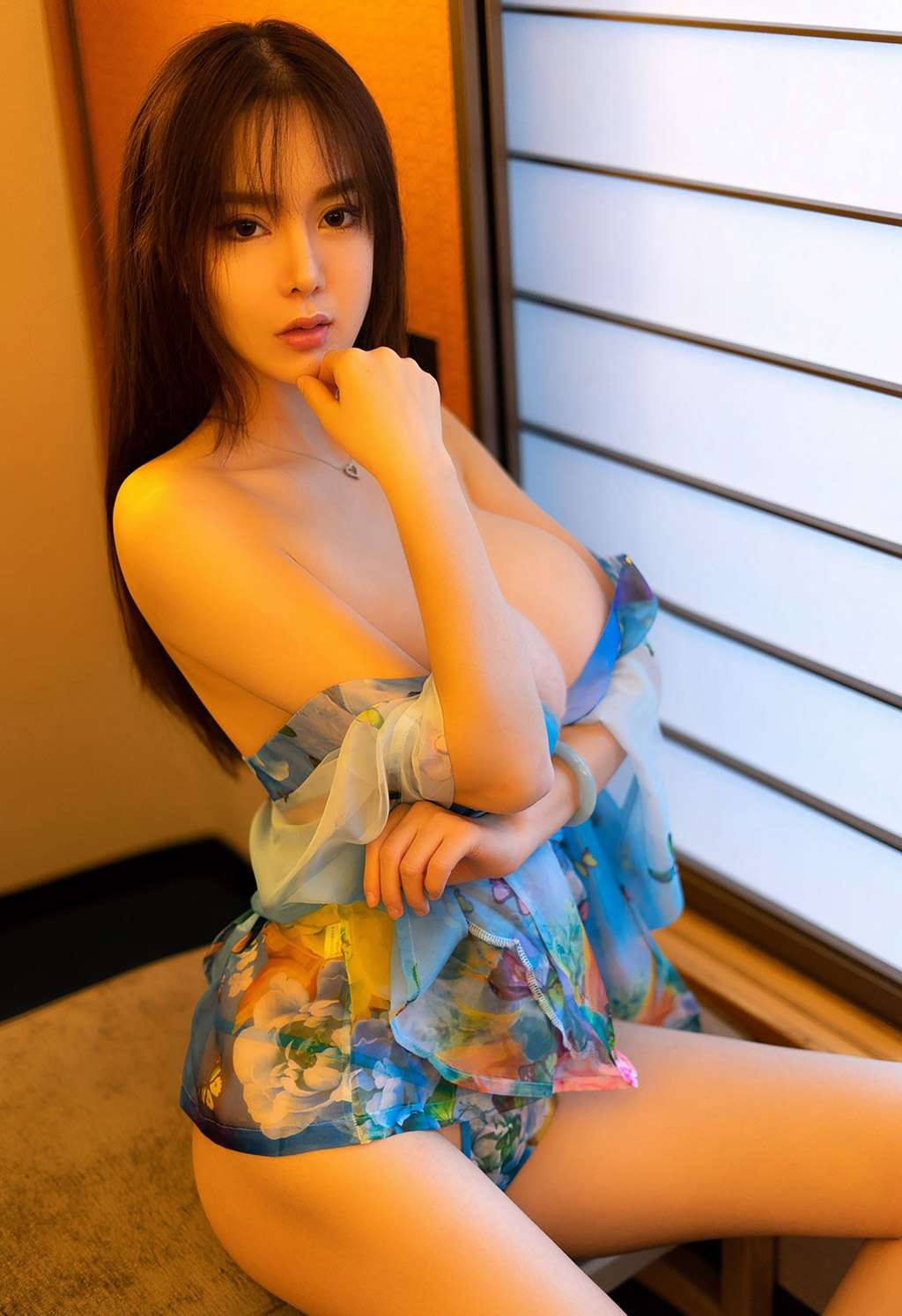 易陽Silvia異域和服風情夢幻ロマンチックな軽やかな睡衣
