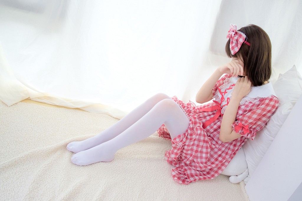 《Váy ca rô đỏ trắng silk MM》 [Sen Lạc Tập Đoàn] R15-011 Tập ảnh [67P