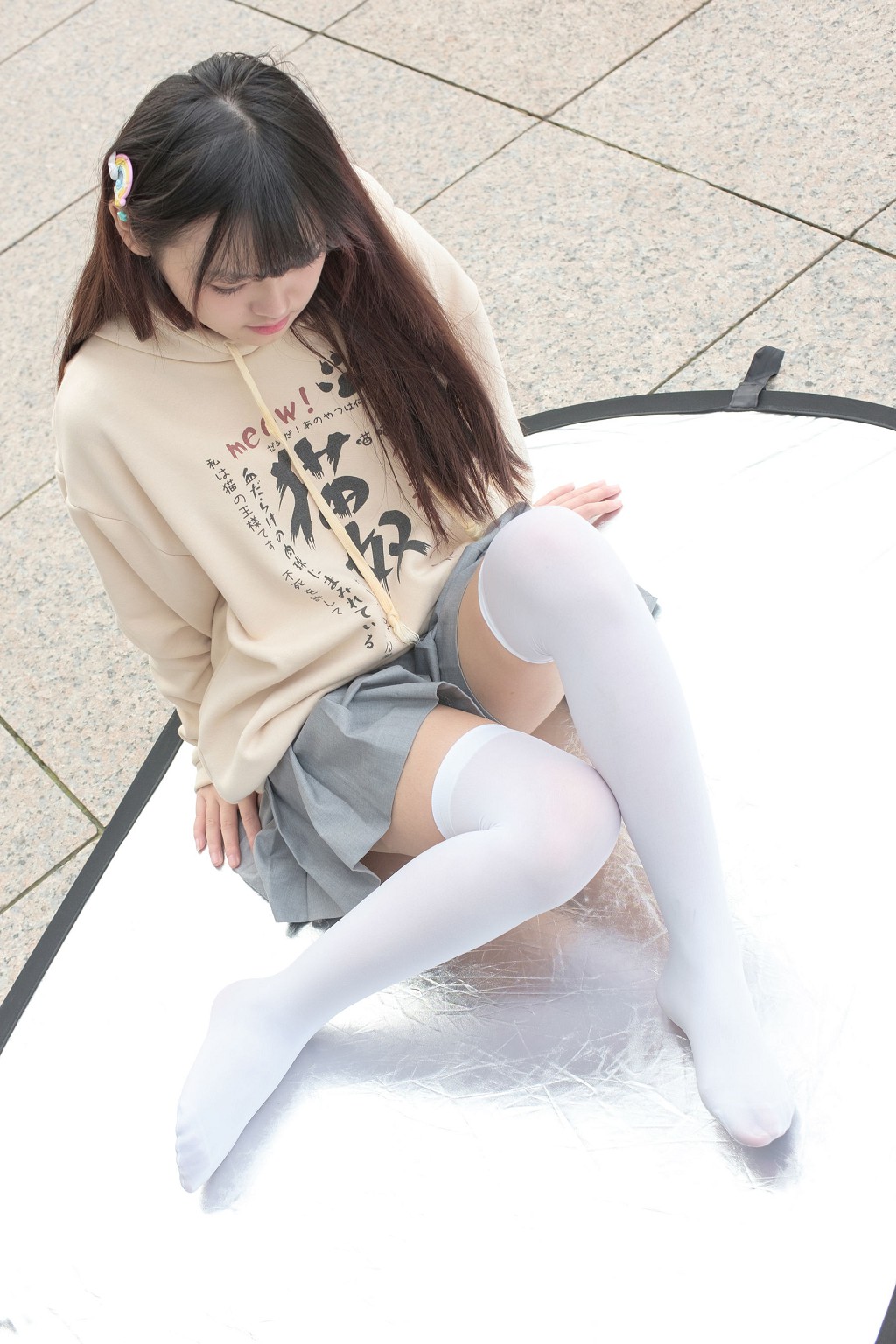 Outdoor White Silk Short Skirt [Sen Luo Consortium] R15-040 Photobook [131P