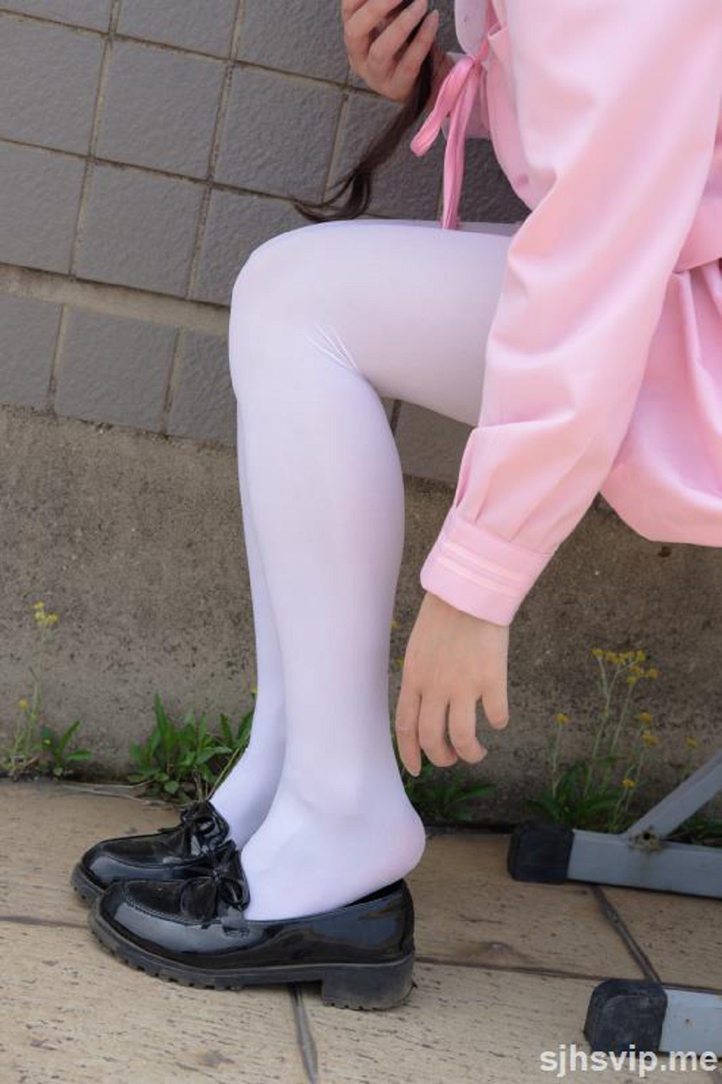 「JK ピンク制服 白ストッキング」 [シンラ財団] X-026 写真集[113P