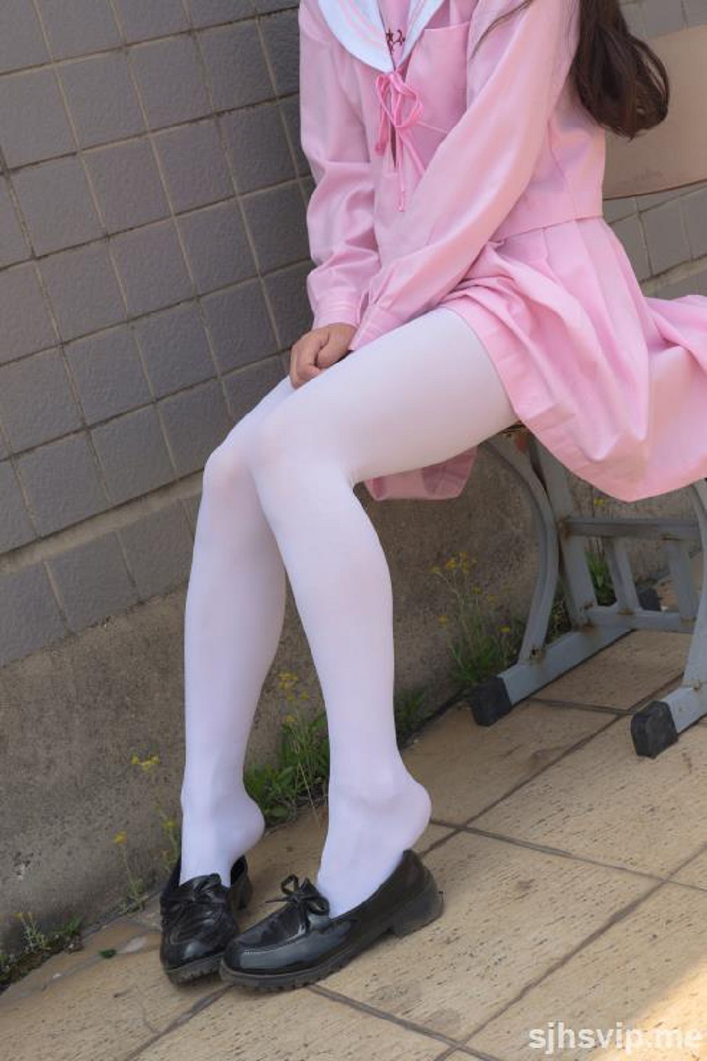 「JK ピンク制服 白ストッキング」 [シンラ財団] X-026 写真集[113P