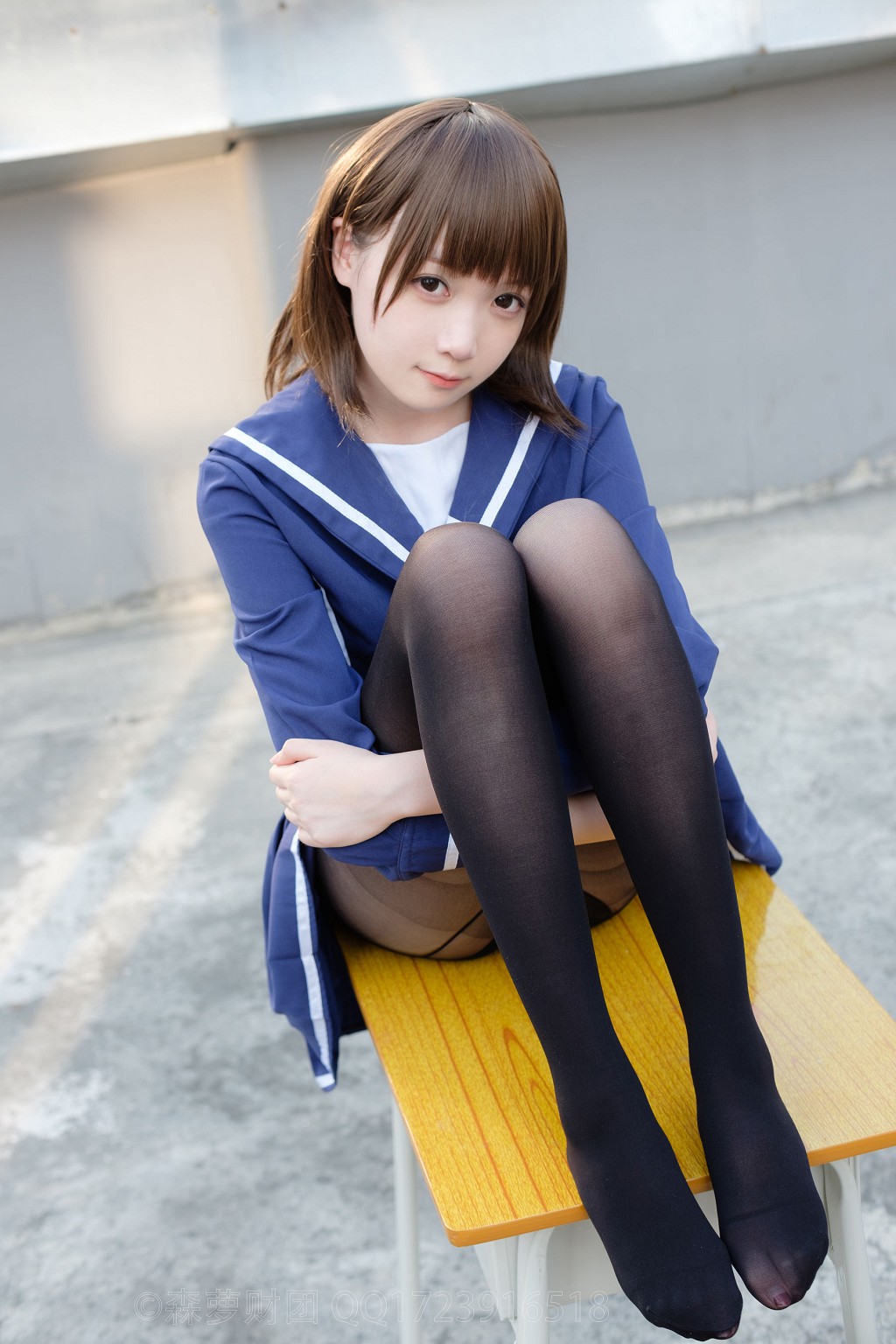 《天台黒絲水手服》 [森羅財団] X-043 写真集[110P