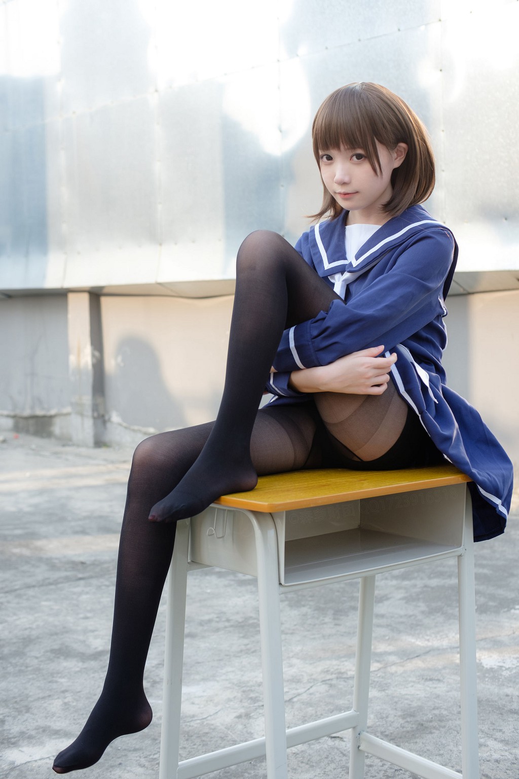 《天台黒絲水手服》 [森羅財団] X-043 写真集[110P