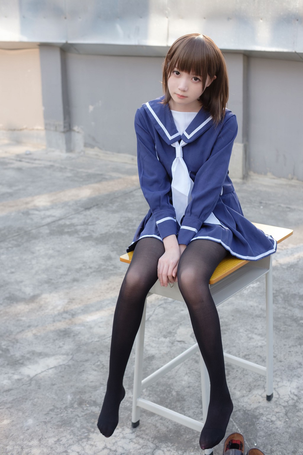 《天台黒絲水手服》 [森羅財団] X-043 写真集[110P