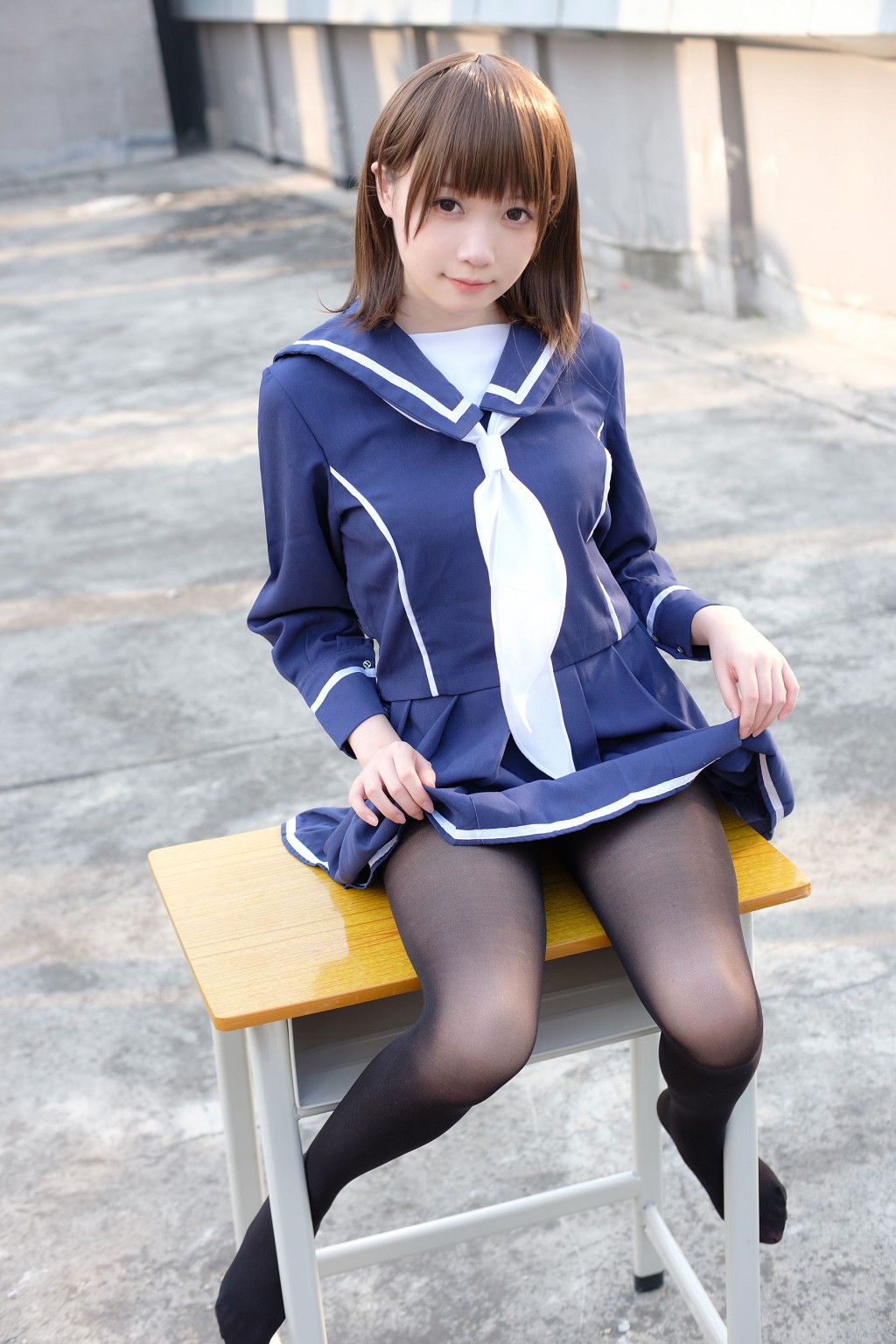 《天台黒絲水手服》 [森羅財団] X-043 写真集[110P