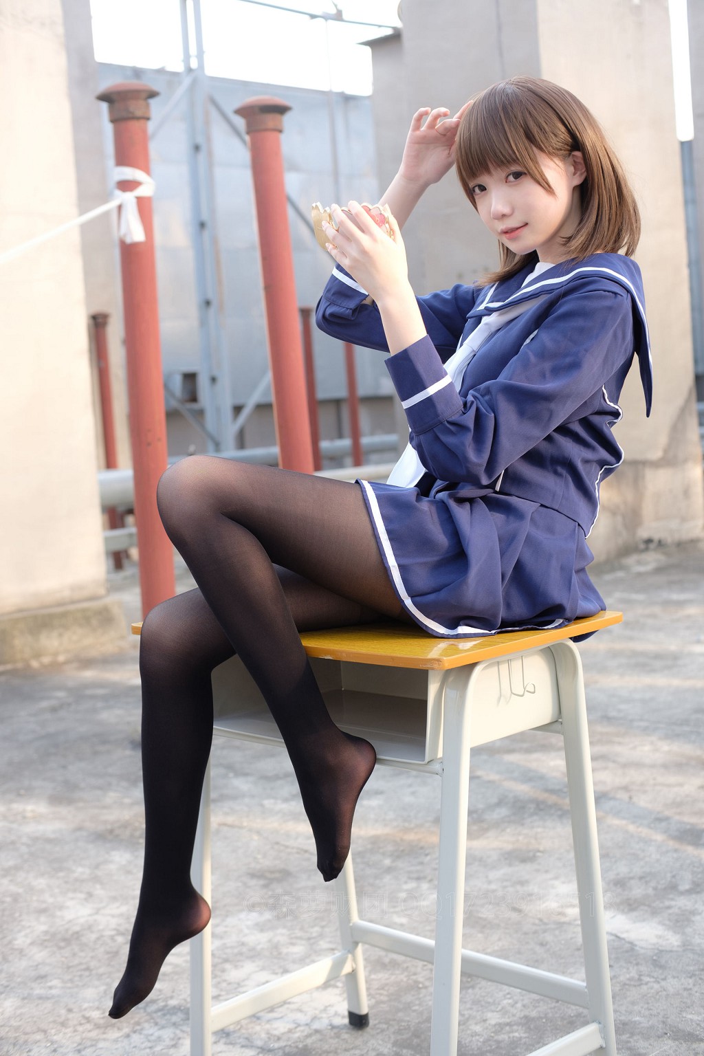 《天台黒絲水手服》 [森羅財団] X-043 写真集[110P