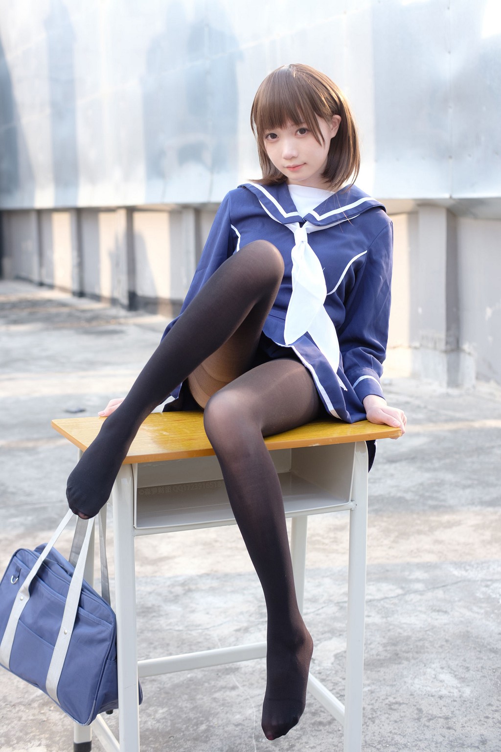 《天台黒絲水手服》 [森羅財団] X-043 写真集[110P