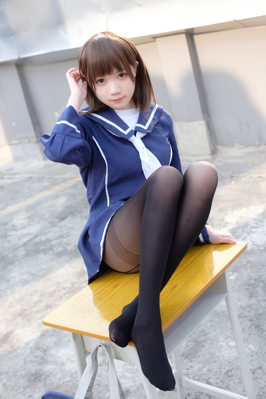 《天台黒絲水手服》 [森羅財団] X-043 写真集[110P