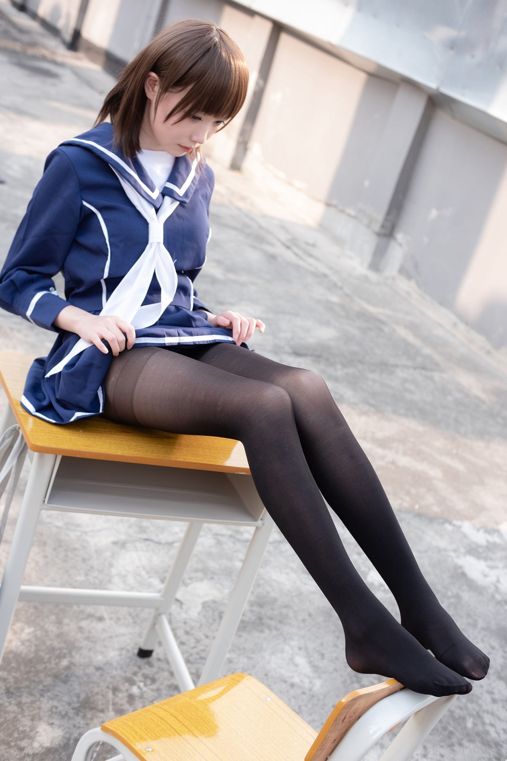 《天台黒絲水手服》 [森羅財団] X-043 写真集[110P