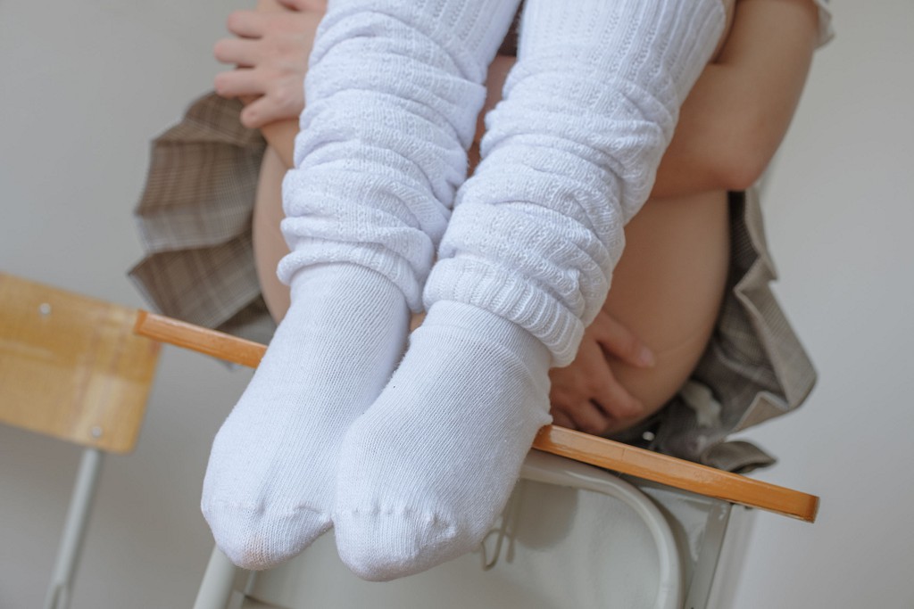 Senluo X-033 Nude Stockings and White Socks Set 102P