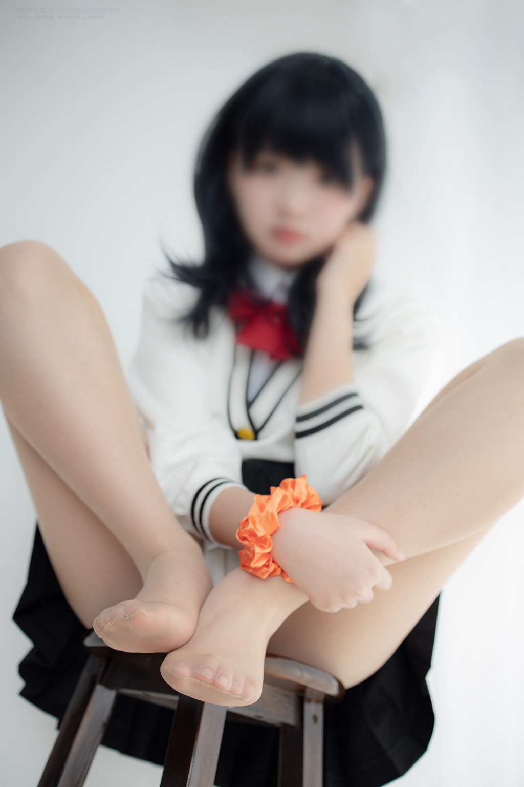 20Dナイロン短いコットンソックスで物を踏む [森羅財団] [X-055] 写真集[93P