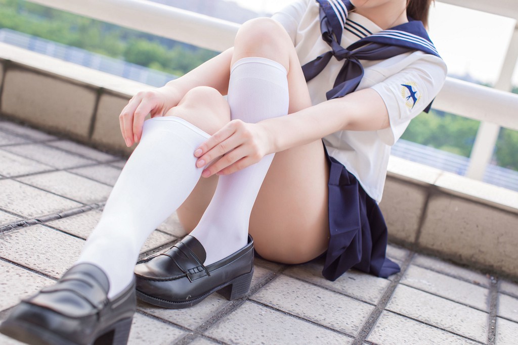 コスプレイヤー 雯妹 《JK + 白絲 + セイフク》 [COSPLAY 福利] 写真集 [20P