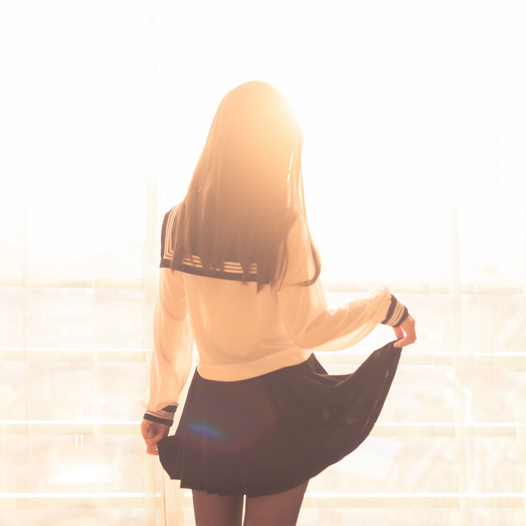 Bạch Kim Saki «Áo thủy thủ bán trong suốt» [COSPLAY Phúc lợi] Tập ảnh [36P
