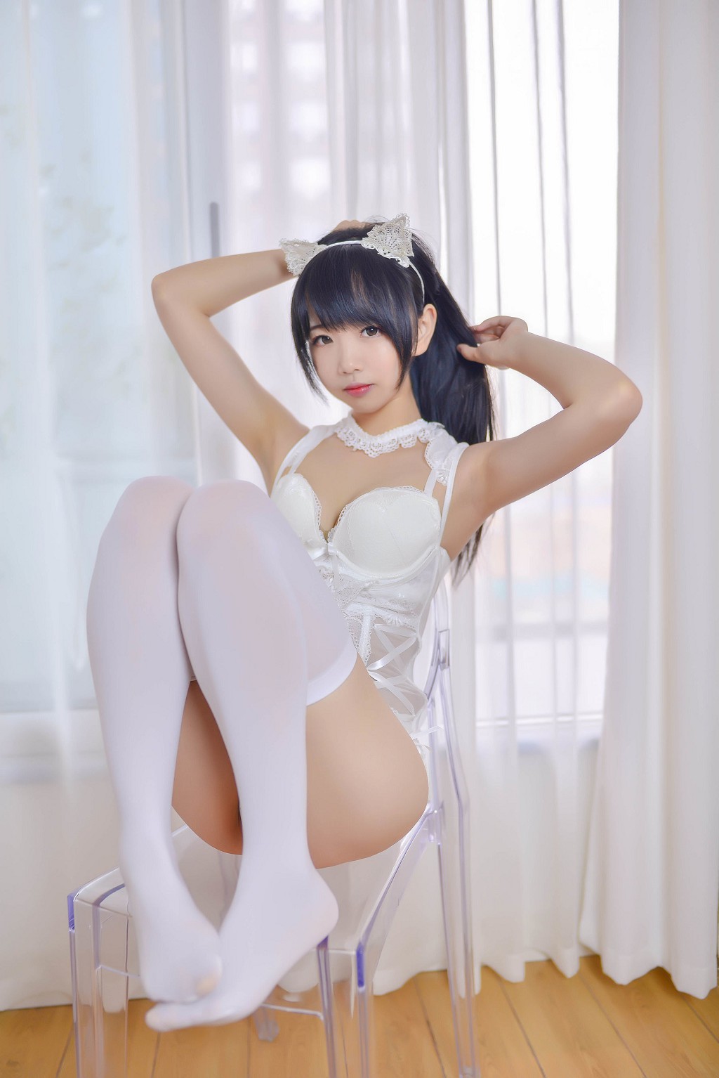 雪琪SAMA《貓系少女白貓》 [福利COSPLAY] 寫真集[31P