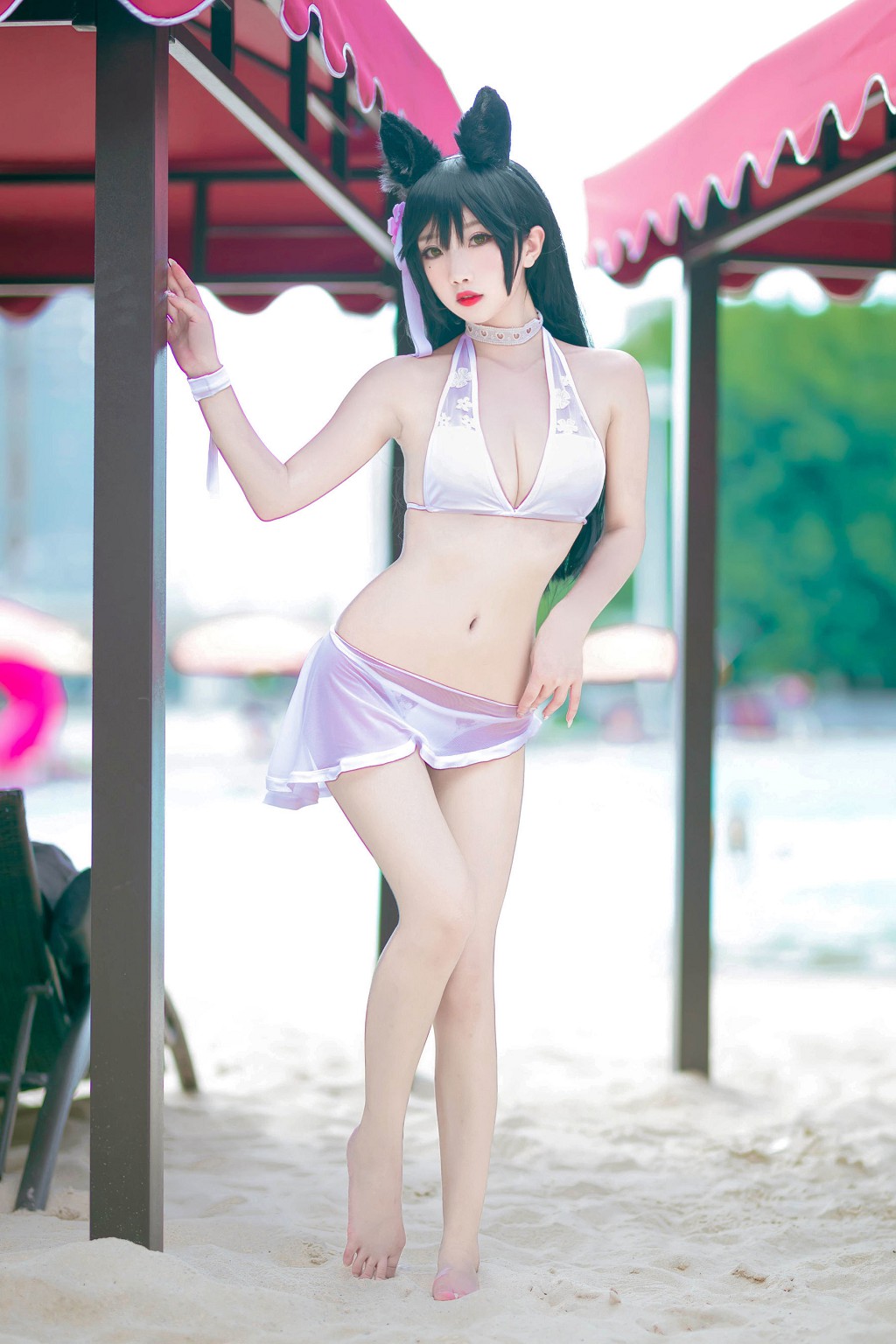 Quỷ Xú Yao có ở đây không w 《Đồ bơi Catwoman chụp ngoài trời》 [COSPLAY phúc lợi] Tập ảnh [17P