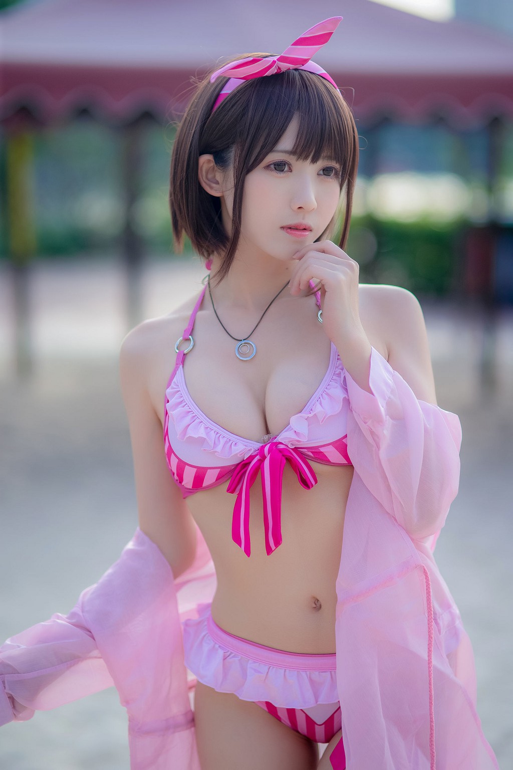 Eel Fish Fei Er 'Kato Megumi Pink Swimsuit' [COSPLAY Beautiful Woman] Photobook [20P