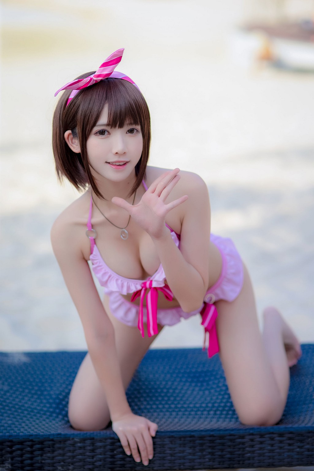 Eel Fish Fei Er 'Kato Megumi Pink Swimsuit' [COSPLAY Beautiful Woman] Photobook [20P