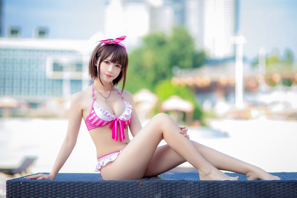 Eel Fish Fei Er 'Kato Megumi Pink Swimsuit' [COSPLAY Beautiful Woman] Photobook [20P
