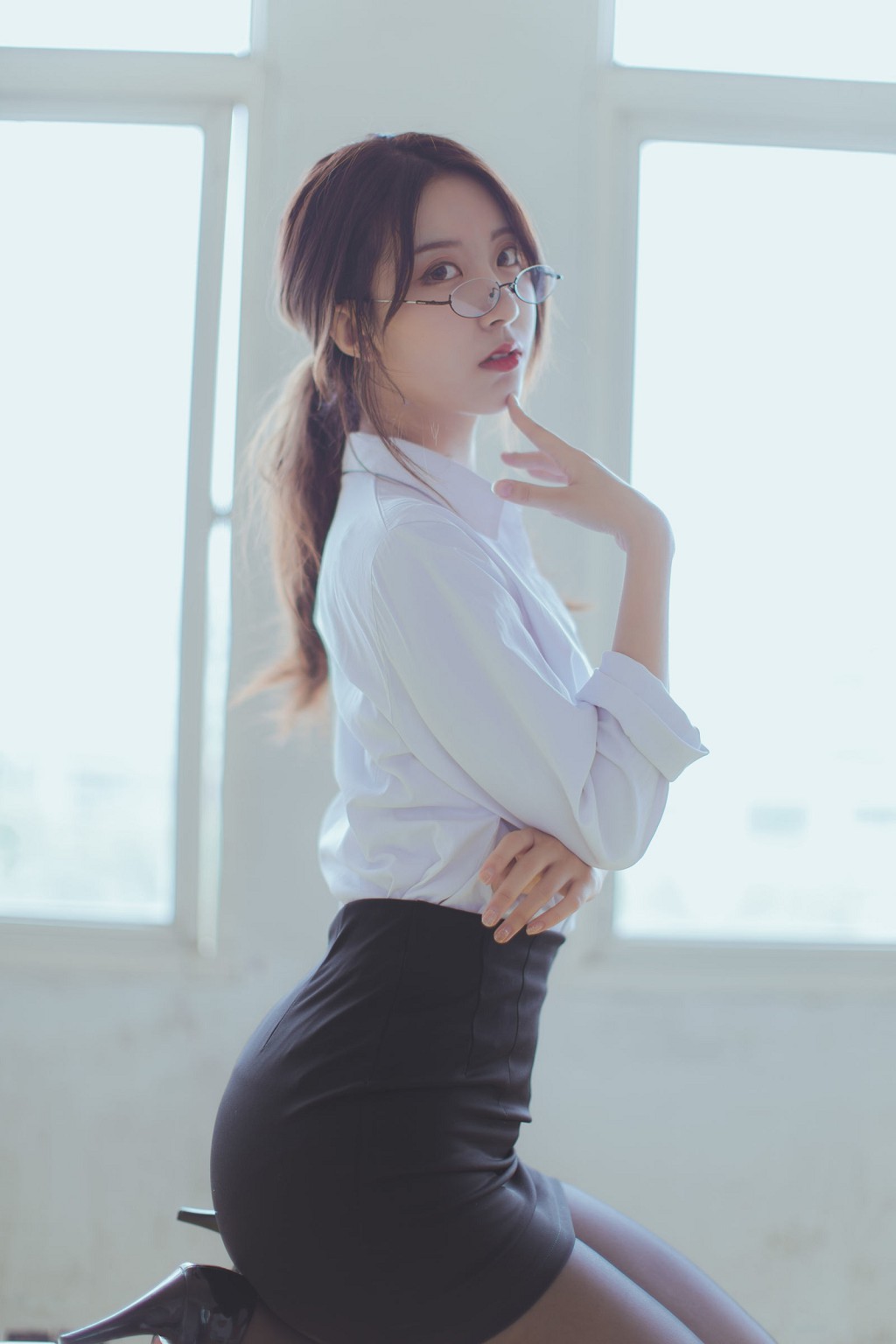 Coser Hắc Xuyên 《Hắc Tơ Giáo Viên》 [COSPLAY Phúc Lợi] Sách Ảnh [43P