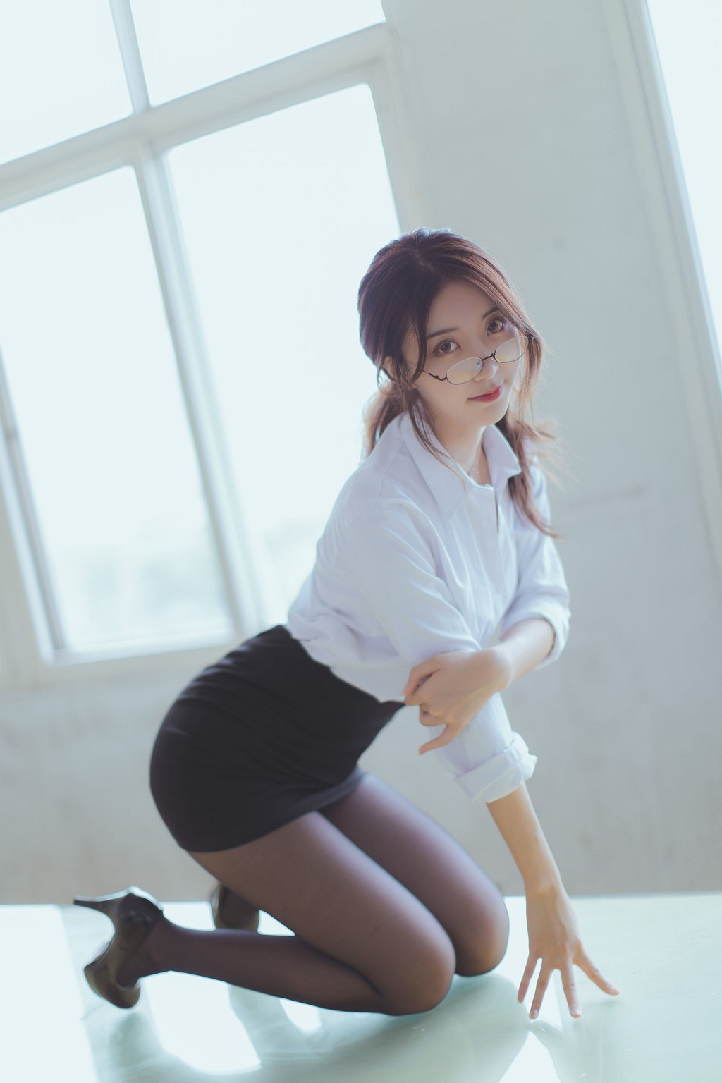 Coser Hắc Xuyên 《Hắc Tơ Giáo Viên》 [COSPLAY Phúc Lợi] Sách Ảnh [43P