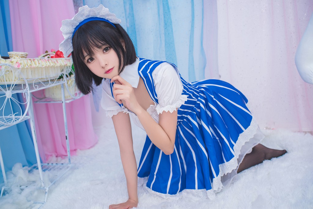 Bạch Kim Saki: Nữ Hầu [COSPLAY Phúc Lợi] Sổ Ảnh [21P
