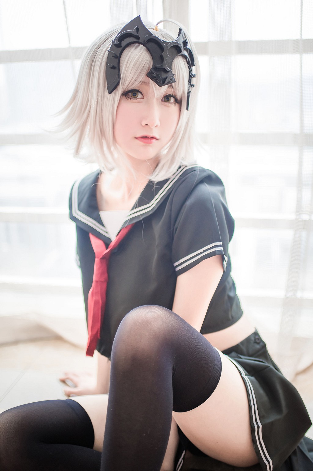 Coser nổi tiếng Mộc Miên Miên OwO 《Jeanne d'Arc (Hắc)》 [Cosplay phúc lợi] Tập ảnh [23P