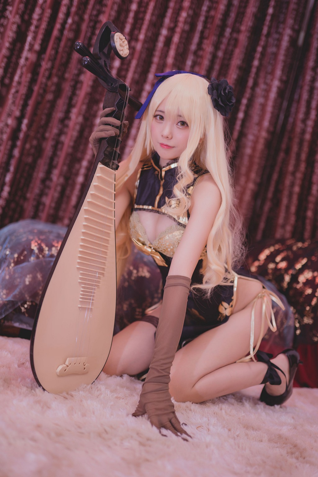 Ono Imoko w: "Cat-style Swimsuit + Magical Girl Illya + Golden Lotus Cheongsam" [Cosplay Beauty] Photo Collection [34P