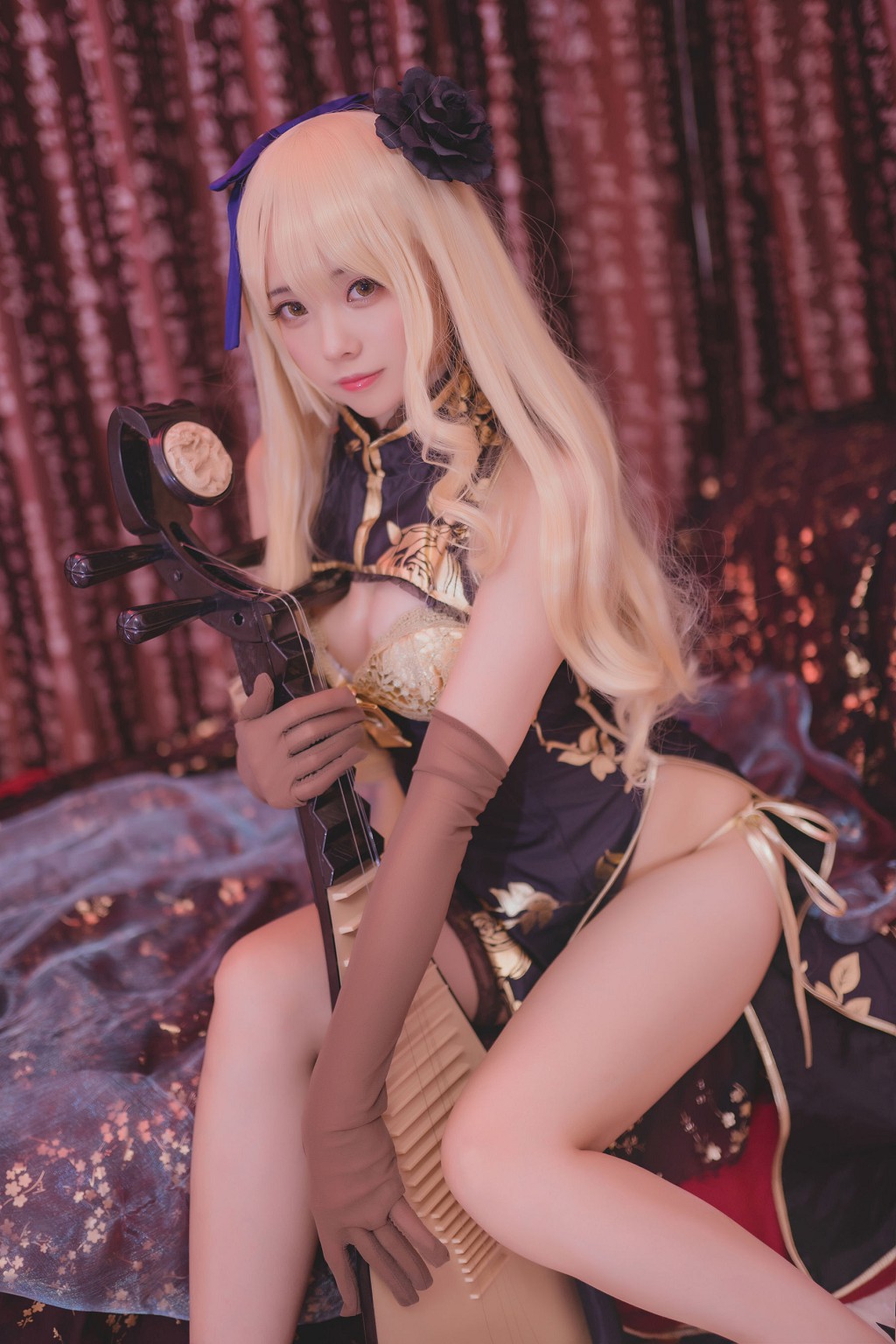 Ono Imoko w: "Cat-style Swimsuit + Magical Girl Illya + Golden Lotus Cheongsam" [Cosplay Beauty] Photo Collection [34P