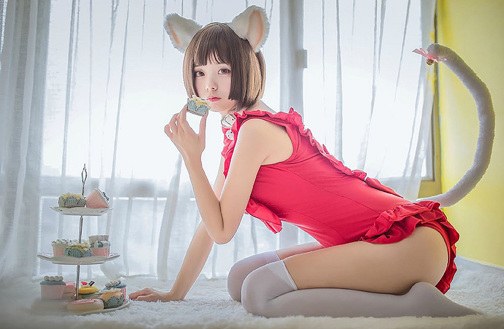 小野妹子w《貓系泳衣+魔法少女伊莉雅+金蓮旗袍》 [Cosplay美女] 寫真集[34P