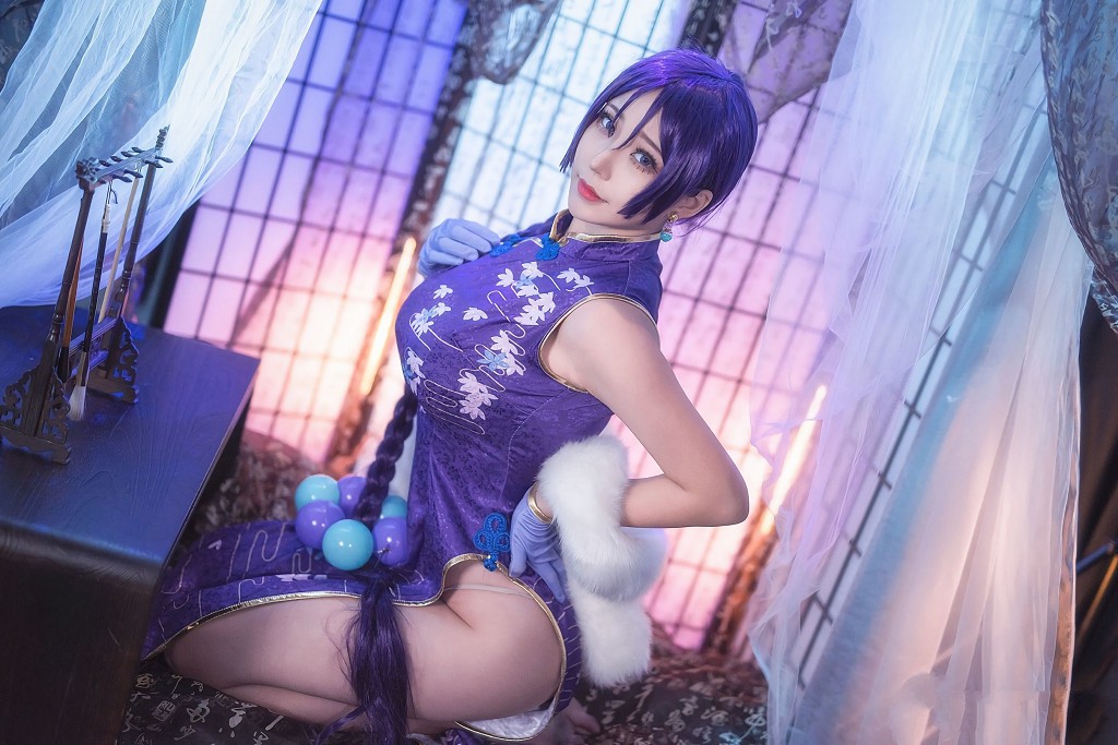 萌妹菌烨tako《爱宕犬赛车FGO奶光旗袍玛修》 [Cosplay美女] 写真集[45P]