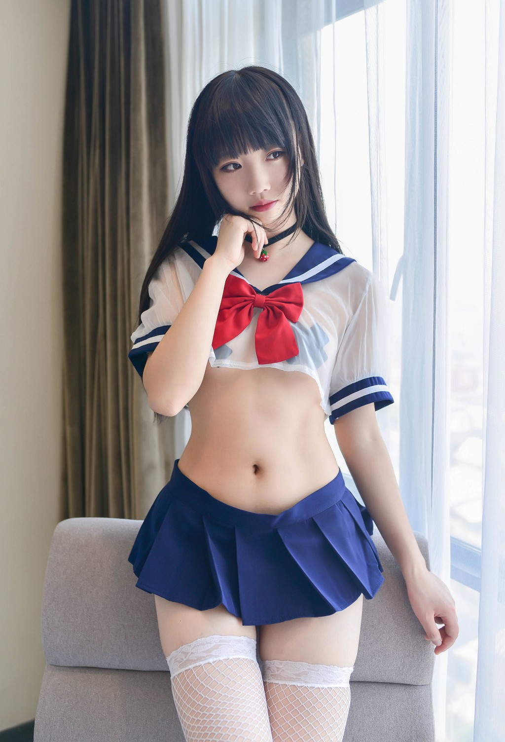 Xueqi SAMA "Pajamas + Transparent JK" [Welfare Cosplay] Photobook [31P