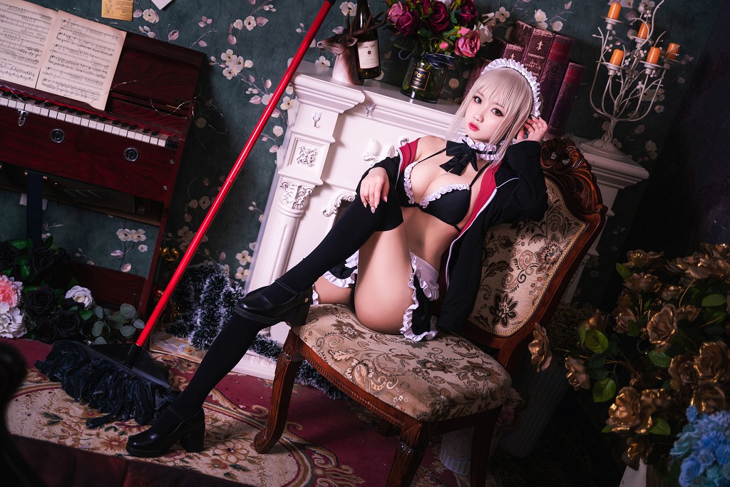 Quỷ Xử Yao có ở không w《Hắc Tơ Nữ Phục》 [Cosplay phúc lợi] Tập ảnh [26P