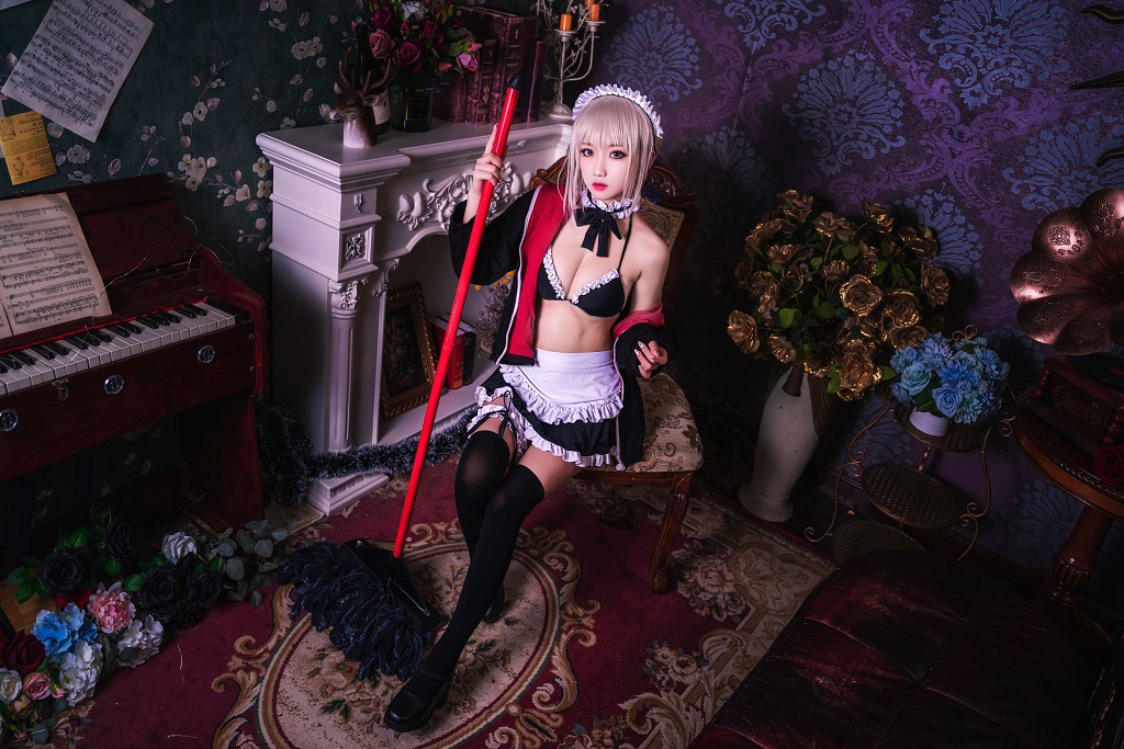 Quỷ Xử Yao có ở không w《Hắc Tơ Nữ Phục》 [Cosplay phúc lợi] Tập ảnh [26P
