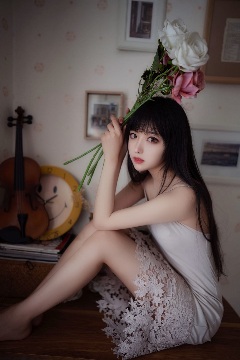COSER Tiểu Lộc Lộc Shika "Cô Gái Tóc Dài" [Cosplay Phúc Lợi] Sổ ảnh [41P