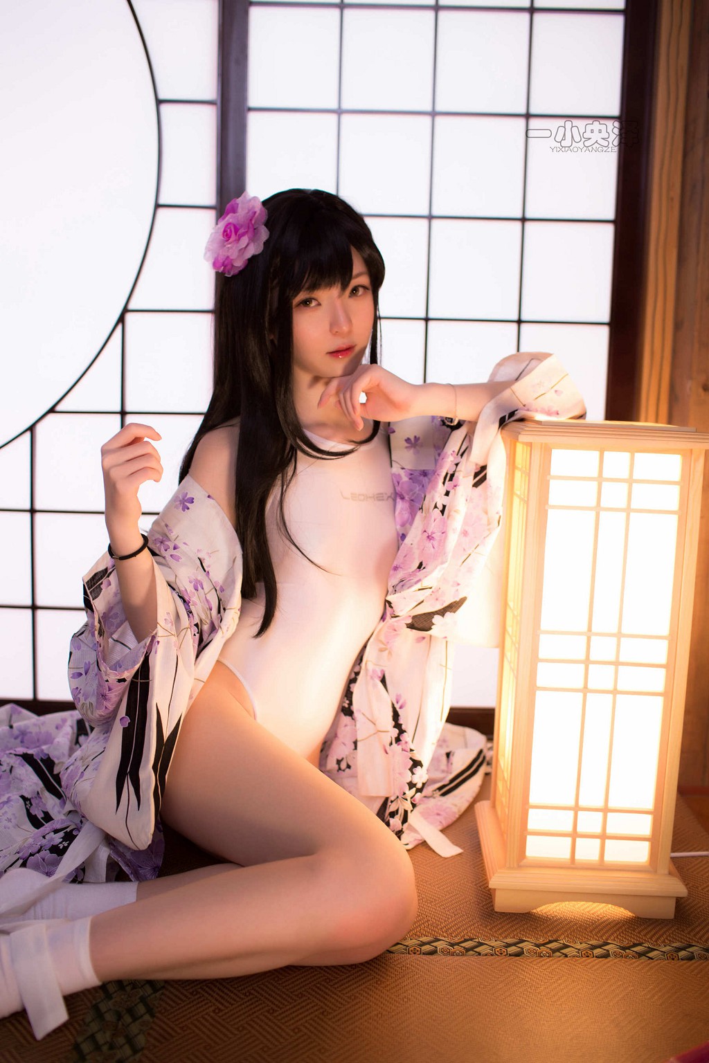 Yi Xiao Yang Ze 《Áo kimono và tất ngắn》 [Cosplay mỹ nữ] Tập ảnh [41P