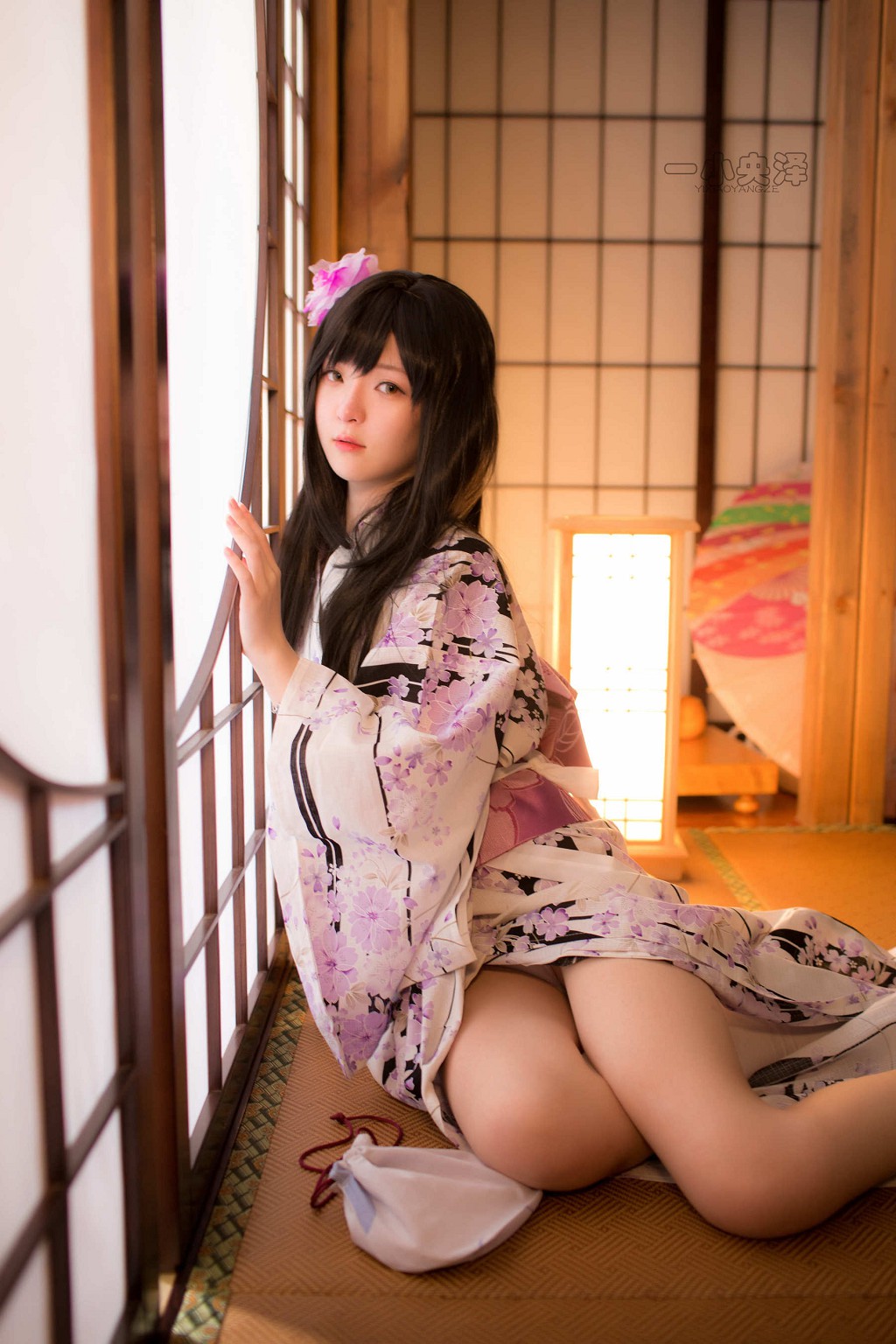 Yi Xiao Yang Ze 《Áo kimono và tất ngắn》 [Cosplay mỹ nữ] Tập ảnh [41P