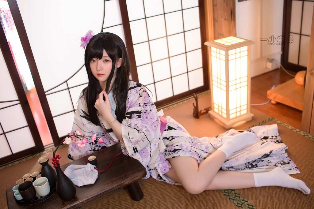 Yi Xiao Yang Ze 《Áo kimono và tất ngắn》 [Cosplay mỹ nữ] Tập ảnh [41P