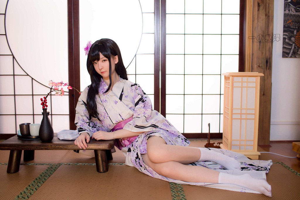 Yi Xiao Yang Ze 《Áo kimono và tất ngắn》 [Cosplay mỹ nữ] Tập ảnh [41P