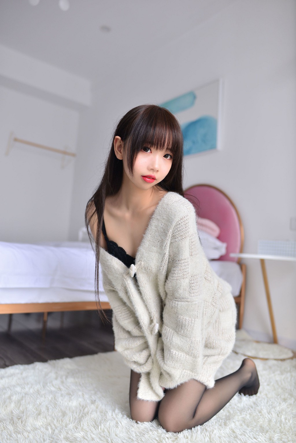 COSER Tuyết Kỳ Sama 《Cô Gái Áo Len》 [Welfare Cosplay] Tập Ảnh [34P