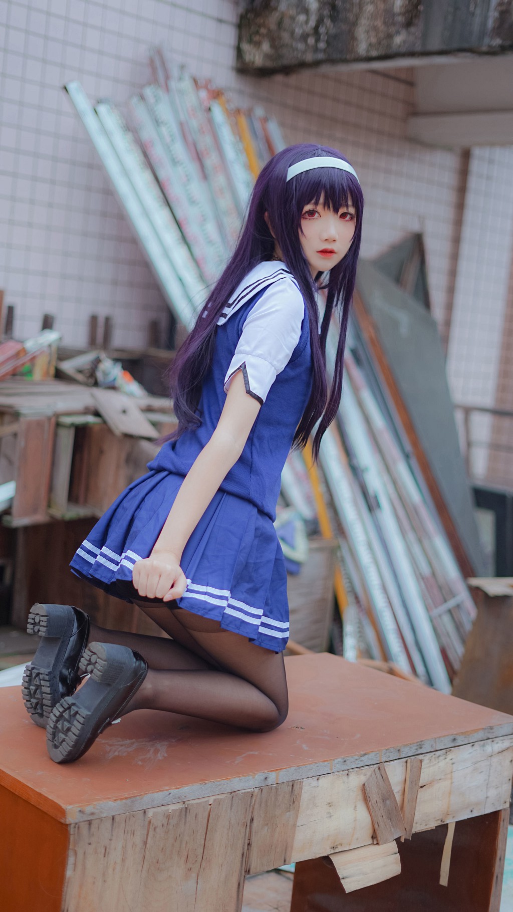 清純な少女五更百鬼《先輩制服》 [コスプレ美女] 写真集[25P