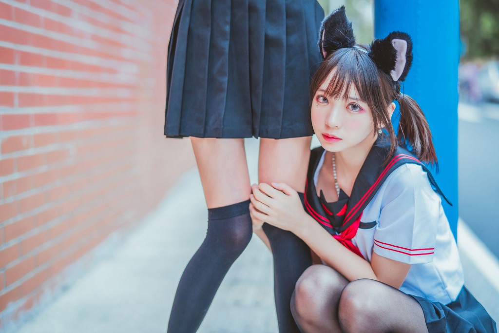 桜桃喵とFengmao SS JK百合2 コスプレ 33P