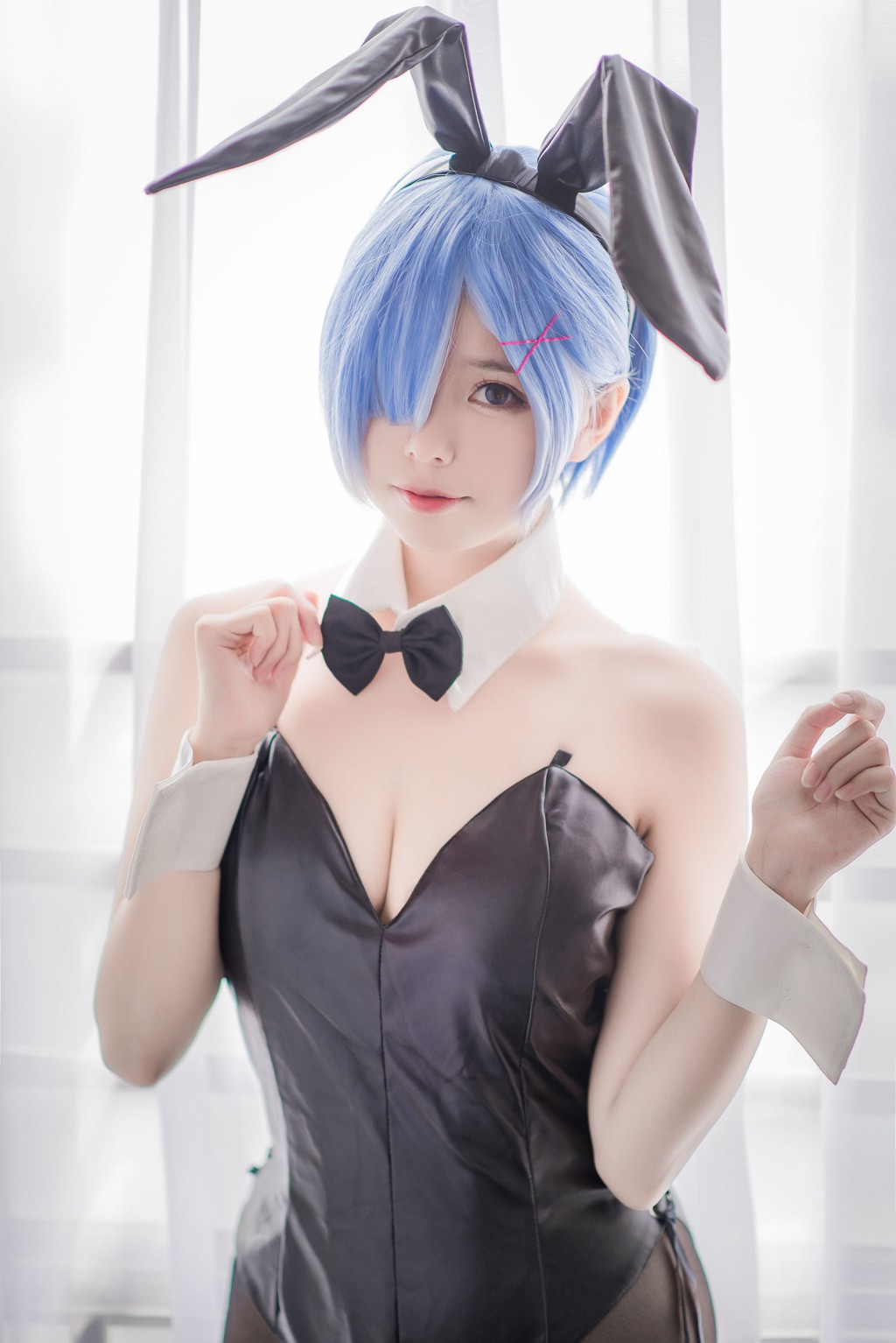 小野妹子w《白い纱裙+レムナース+レムバニーガール》 [コスプレ美女] 写真集[30P