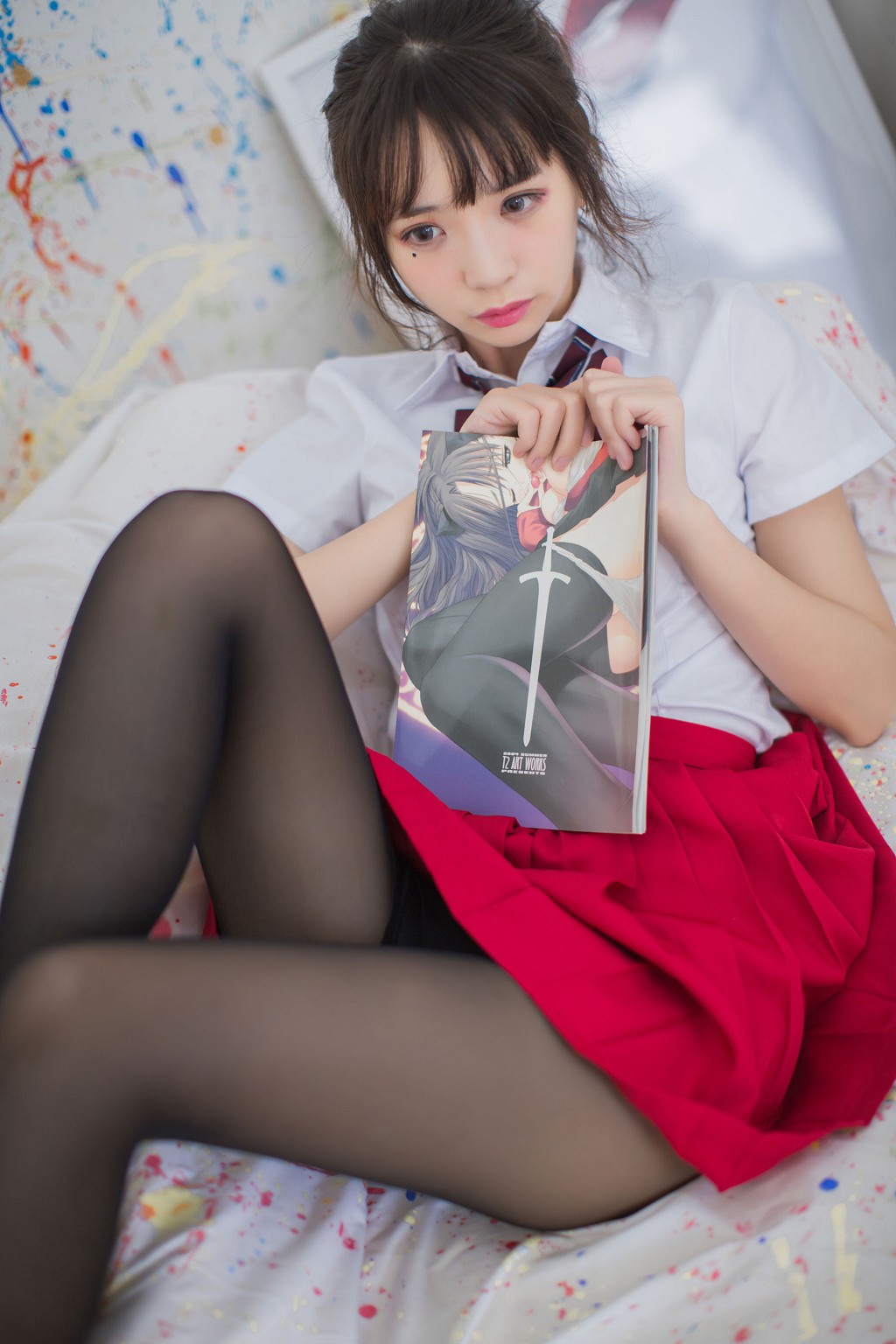 Fengmao SS 黒ストッキングJK少女 コスプレ 47P