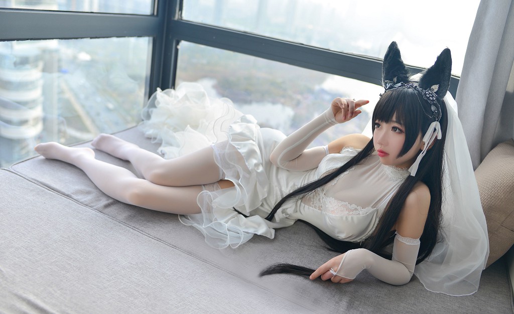 Xueqi SAMA "Atago Wedding Dress" [Fan Service Cosplay] Photo Book [38P