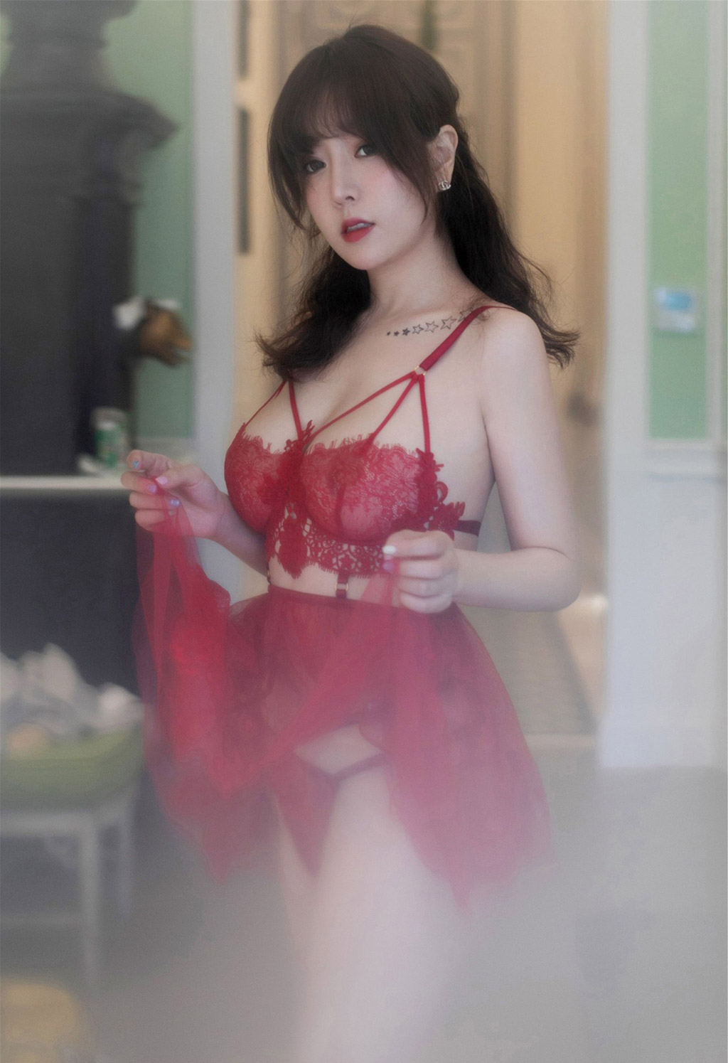Wang Yuchun Hollow Underwear and Subtly See-Through Thin Gauze Series