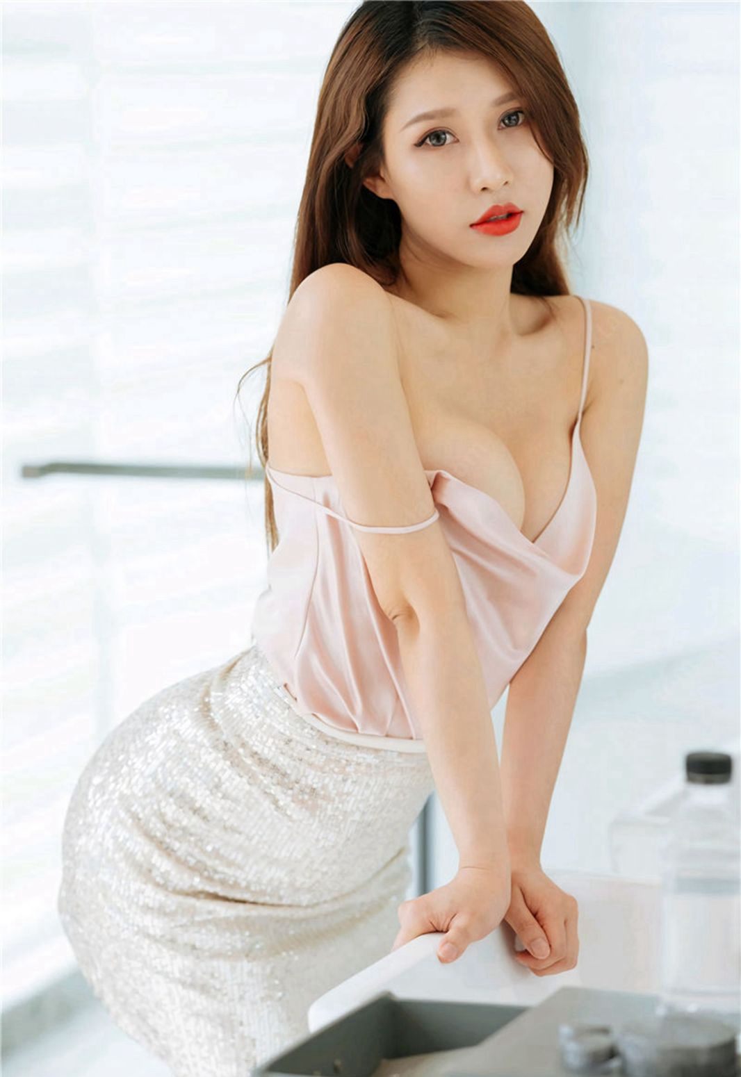 Hứa An An nhân khí gợi cảm nóng bỏng chân dài vớ giày cao gót đồng phục quyến rũ nghệ thuật cơ thể