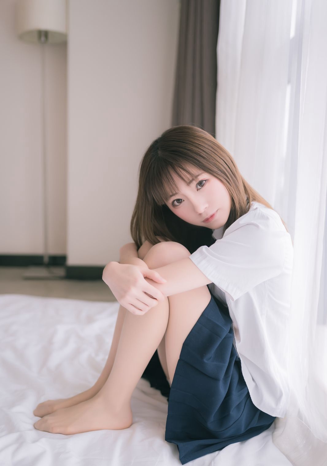 Kitaro_ Kitaro bộ ảnh quy mô lớn: Cởi tất, chân đẹp gợi cảm, đồng phục váy ngắn